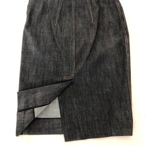 Miu Miu 100 percent cotton chambray/denim skirt